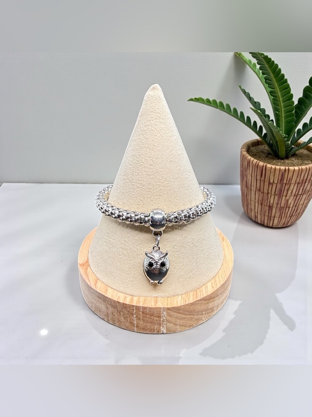 🏷️‼️5/$25🏷️‼️🩶🦉🩶Silver-Tone Owl Charm Bracelet/NWOT🩶🦉🩶